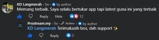 Komen Facebook oleh KD Langmerah