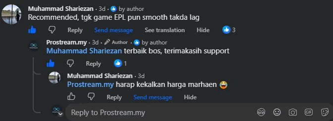 Komen Facebook oleh Muhammad Shariezan