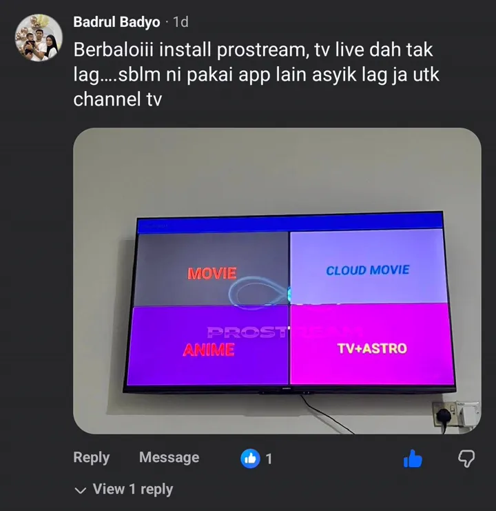 Review pelanggan PROSTREAM+