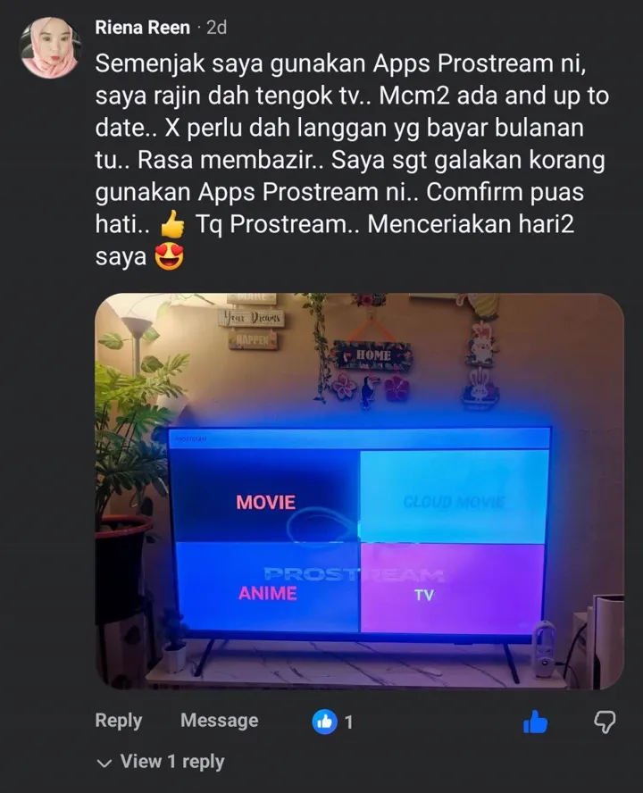 Review pelanggan PROSTREAM+